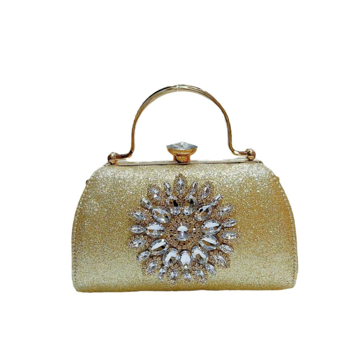 Glitzernde Blumenverzierte Abendtasche