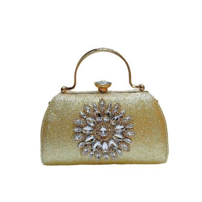 Glitzernde Blumenverzierte Abendtasche