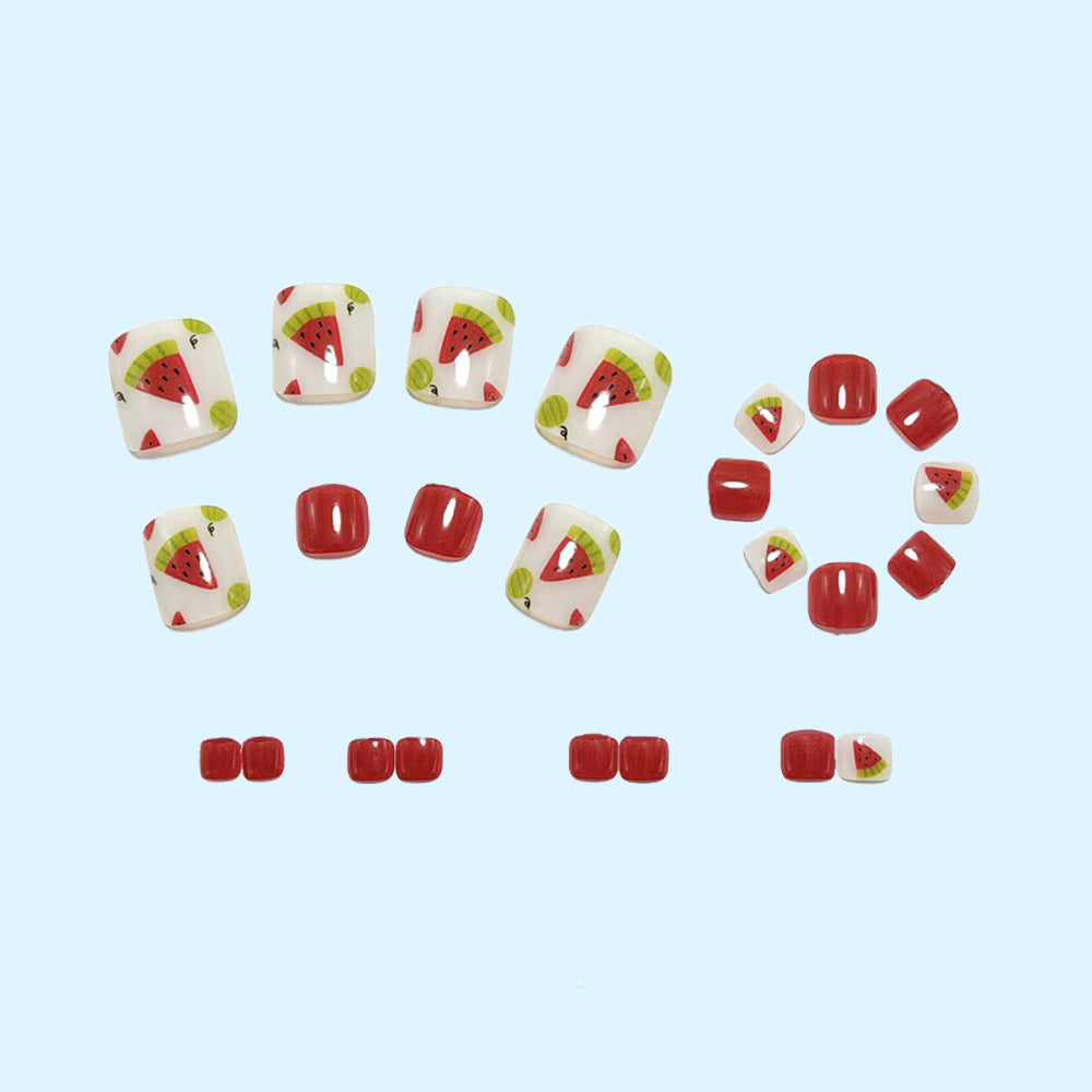 Kunstnägel mit Fruchtigem Wassermelonen-Design Brehn