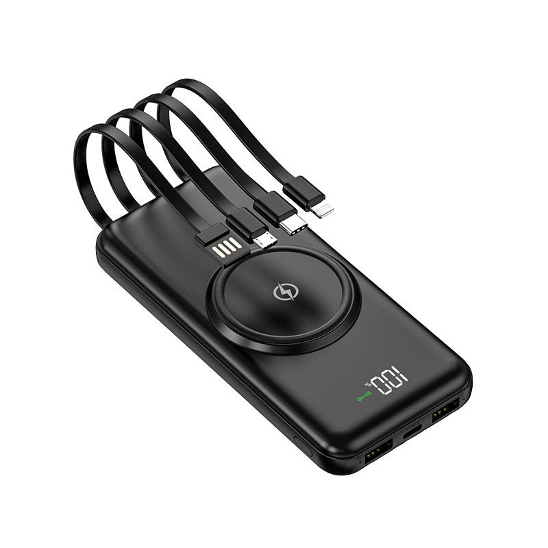 Tragbare Powerbank mit Integrierten Kabeln Brehn