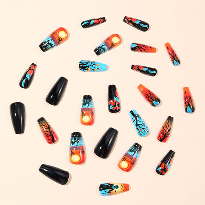 Künstlerische Halloween-Themen-Nagelkunst-Erweiterungen Brehn