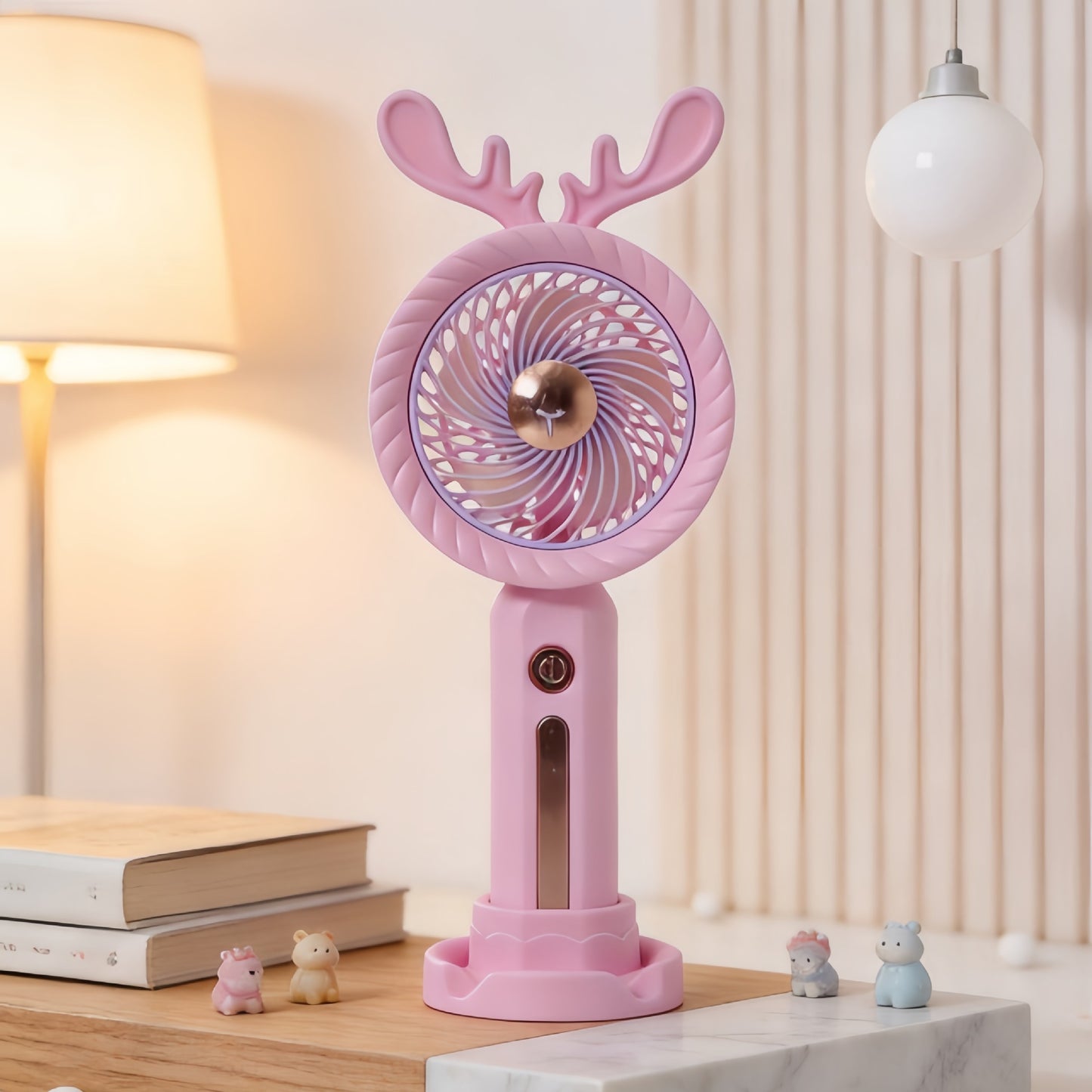 Damen Tragbarer Handventilator mit kreativem Geweih-Design Brehn