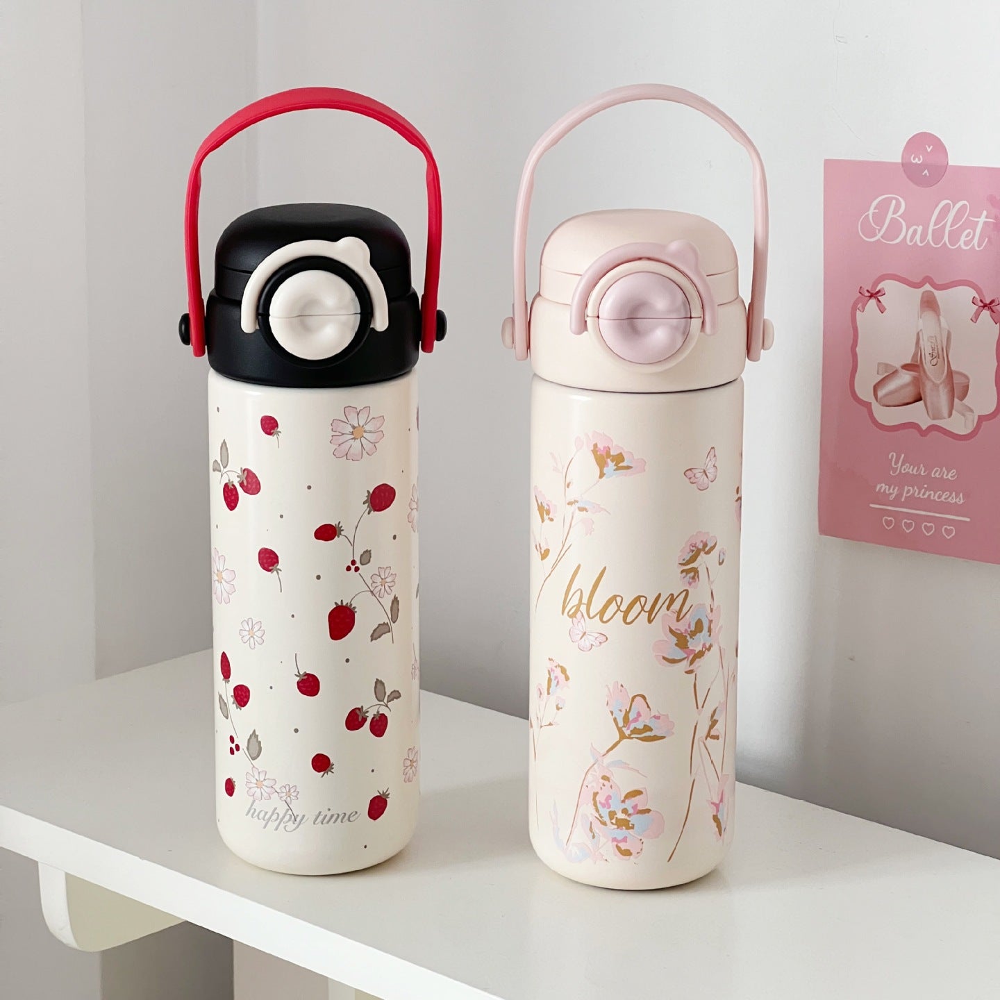Damen Isolierte Motivwasserflasche Brehn