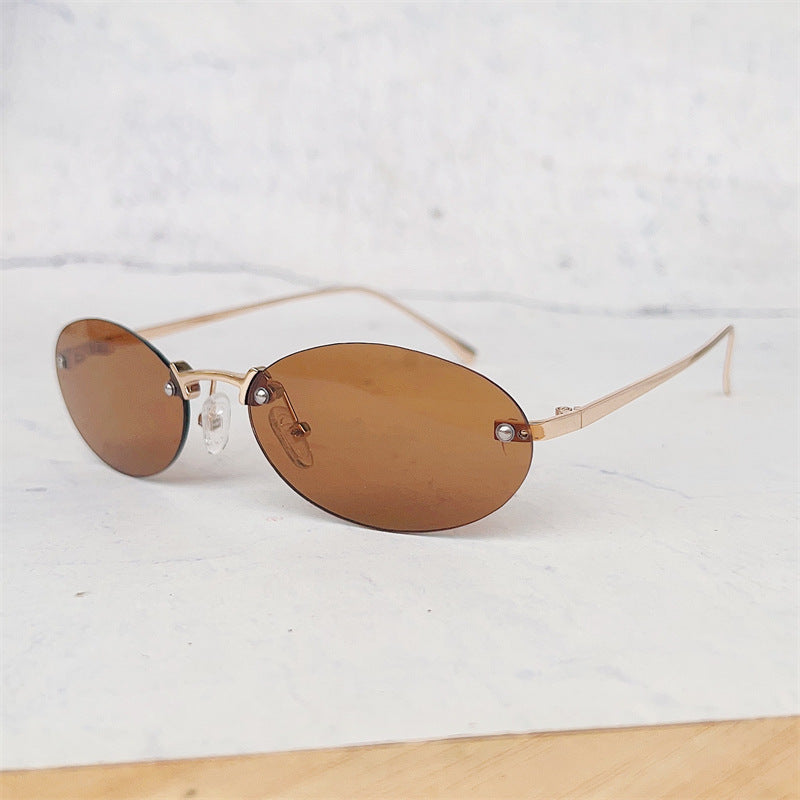 Minimalistische ovale Rahmenbrille Brehn