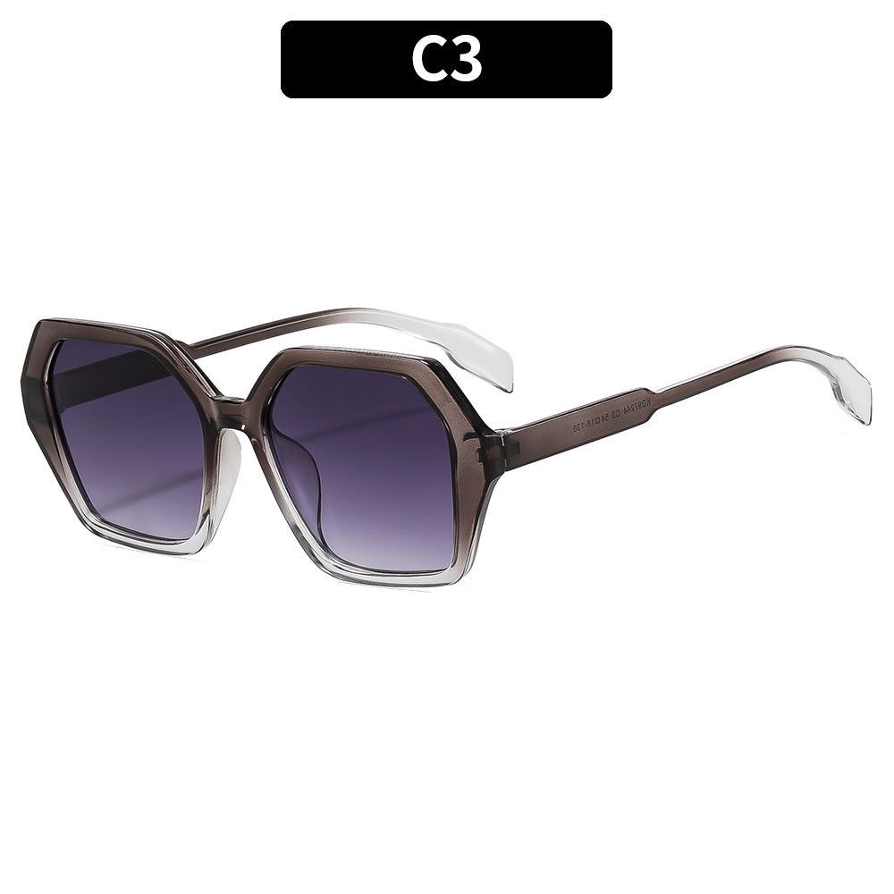 Künstlerische Übergroße Sechseckige Sonnenbrille