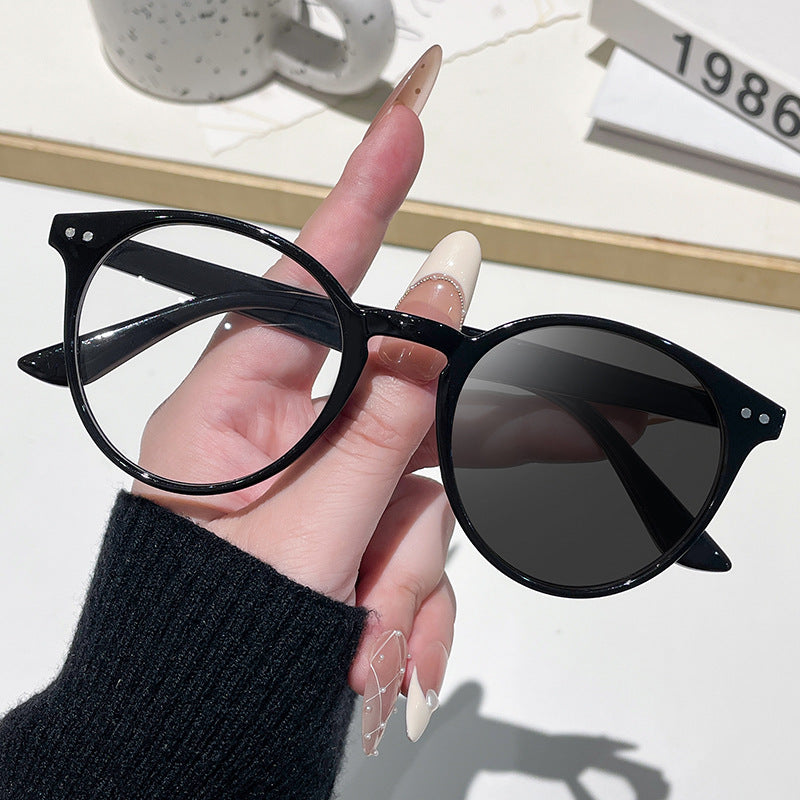 Damen Cat-Eye Sonnenbrille mit transparentem Rahmen Brehn