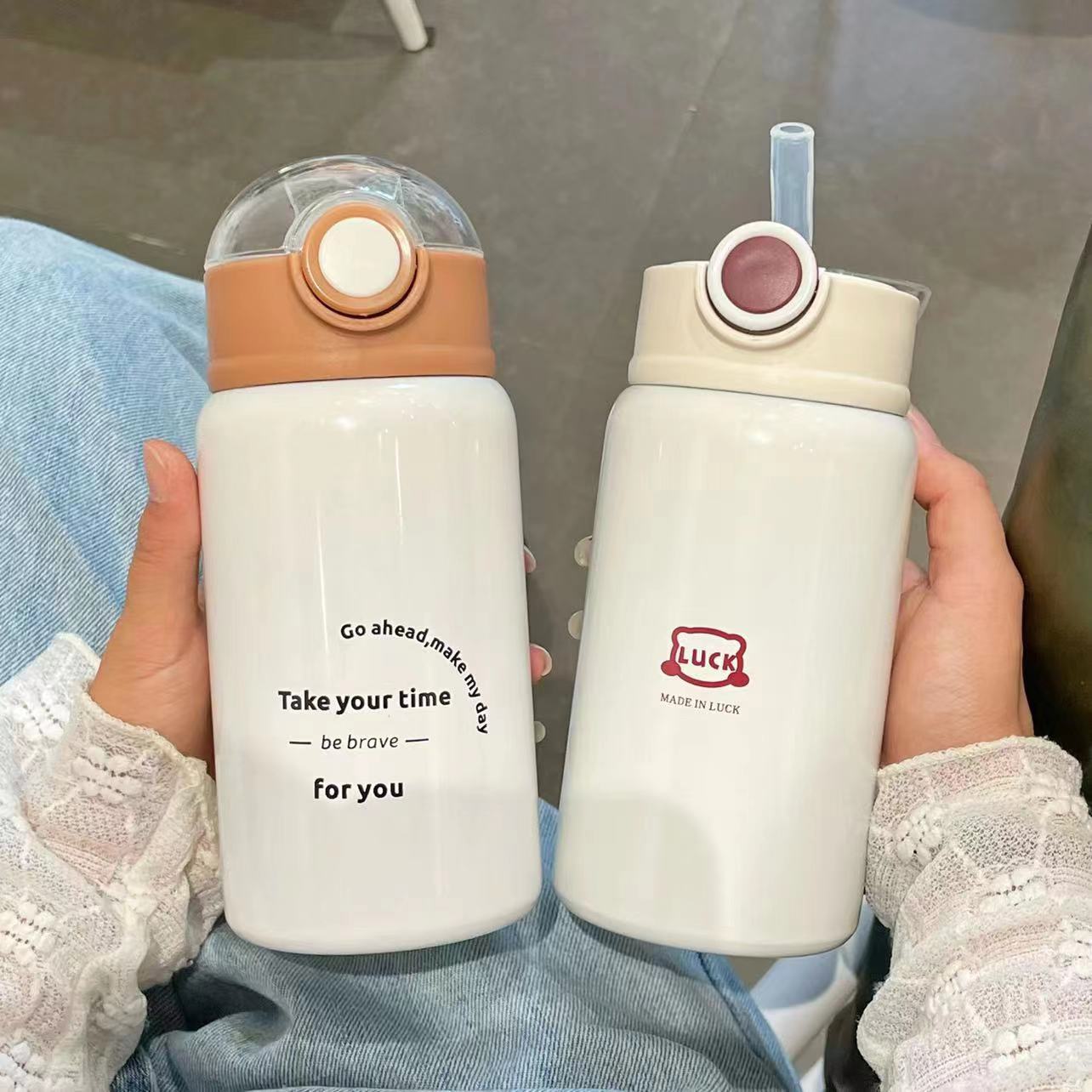 Damen Wasserflasche Brehn für Kinder mit lustigem Design