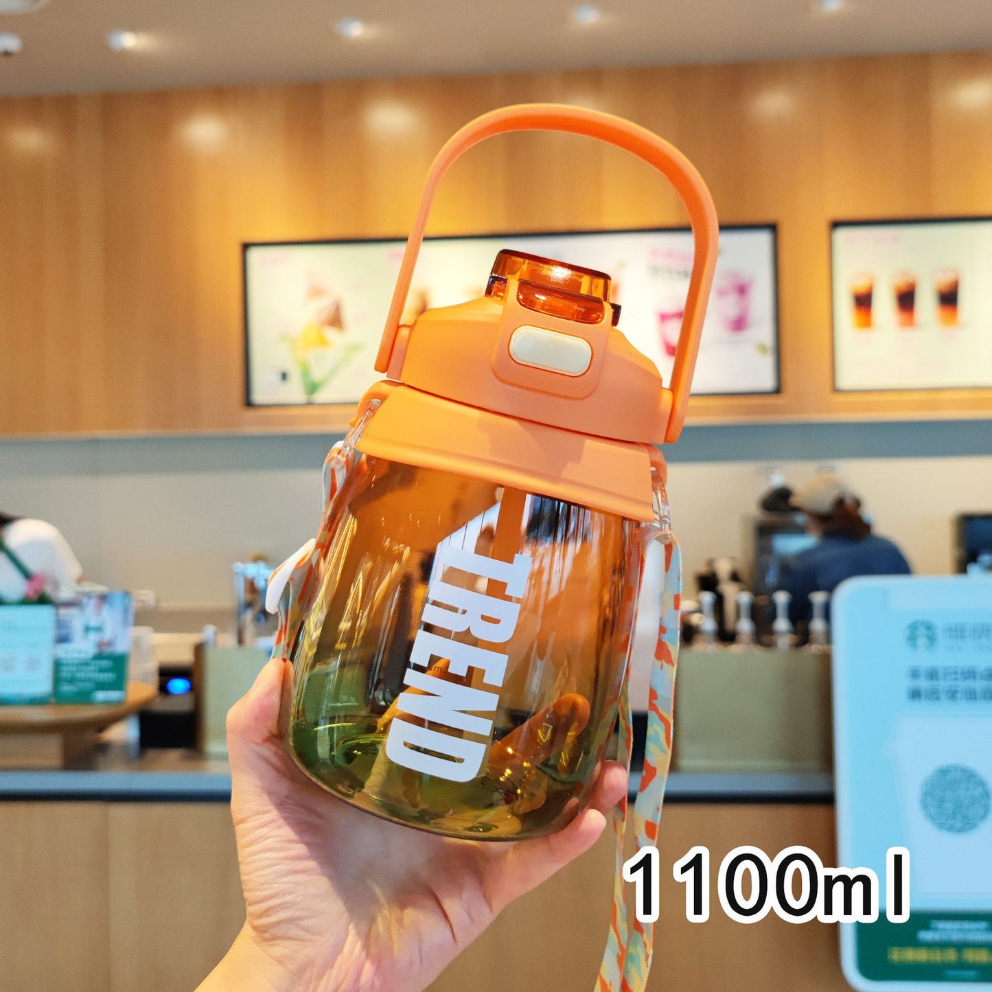 Damen multifunktionale Trinkflasche mit Sicherheitsverschluss und ergonomischem Tragegriff Brehn