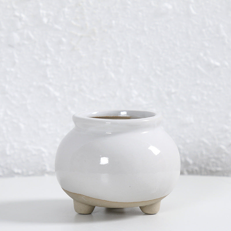 Zeitgenössische Kurvenkeramische Vase Brehn