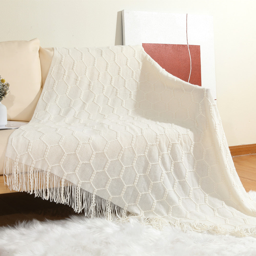 Dekorative Strickwurfdecke