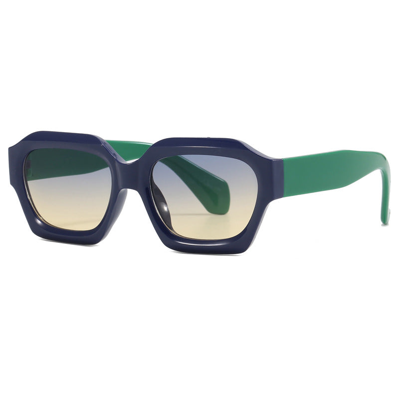 Damen modische geometrische Oversized-Sonnenbrille Brehn