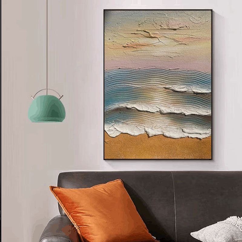 Texturierte Küsten-Seascape Wandkunst