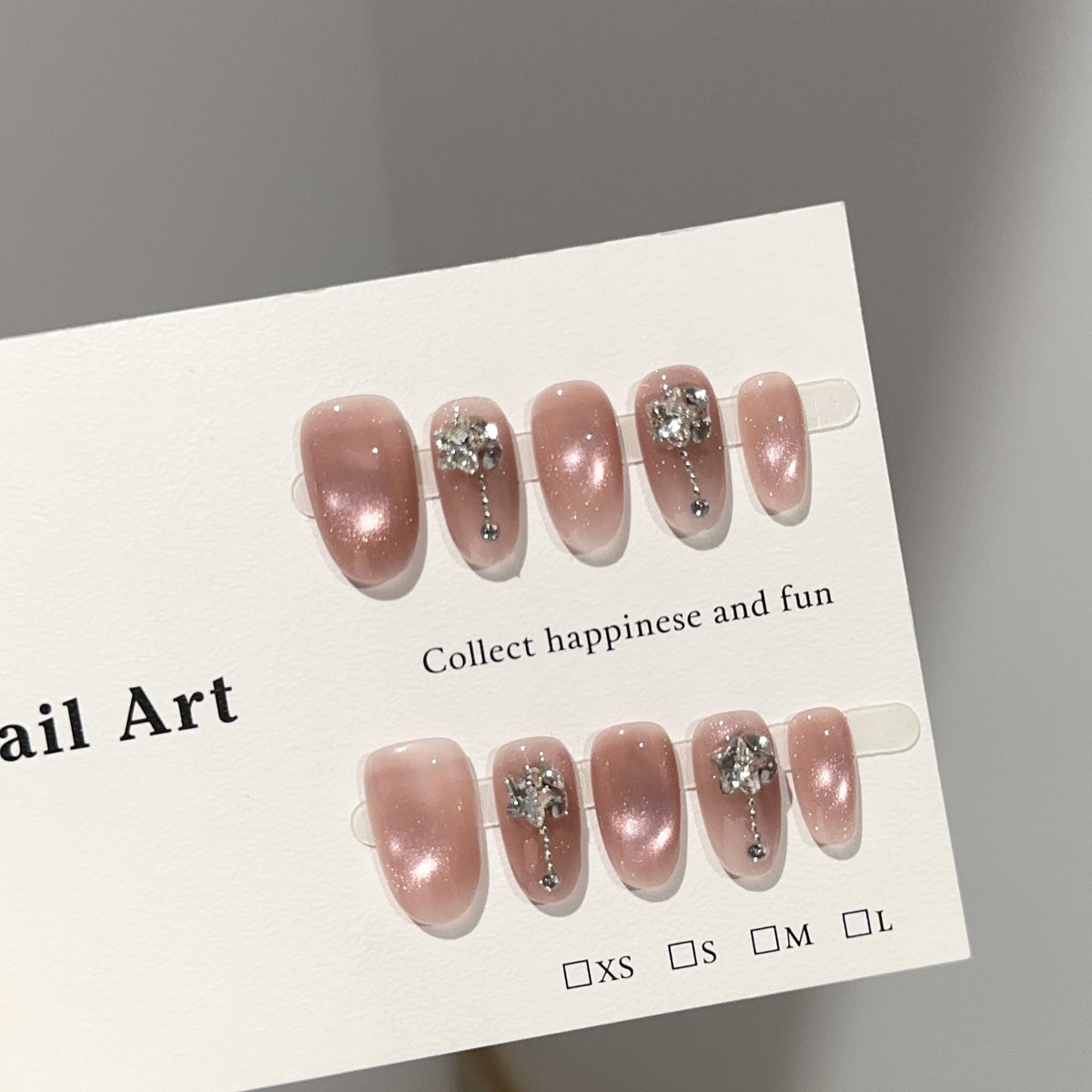 Elegantes Glitzerndes Press-On Nagelkunst Set