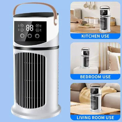 Unisex Einheitsgröße tragbarer Turm evaporativer Luftkühler mit LED-Touch-Display programmierbarem Thermostat und ergonomischem Tragegriff Brehn