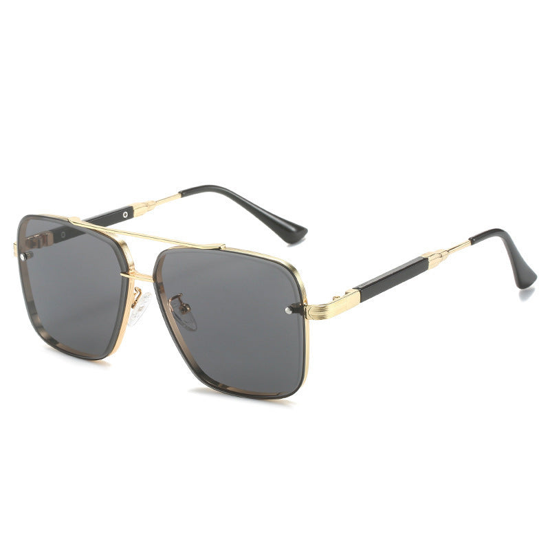 Damen Geometrische Oversize-Sonnenbrille mit filigranem Metallrahmen Brehn