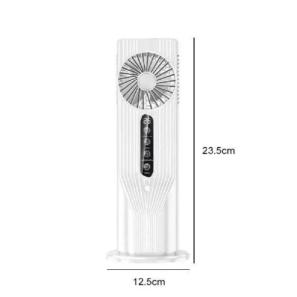 Unisex Einheitsgröße wiederaufladbarer vertikaler Desktop-Lüfter mit LED-Display-Touch-Steuerung verstellbarem Neigungsfuß Brehn