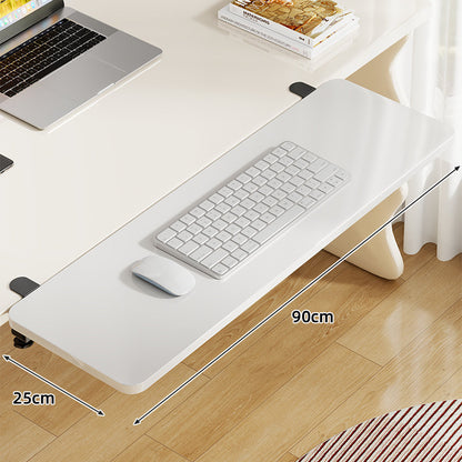 Unter-Desk Bambus Ausziehbare Arbeitsfläche Clamp-Montierte Tastatur- & Mausplattform