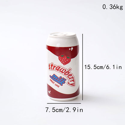 Neuheit Erdbeermilch Keramiktasse