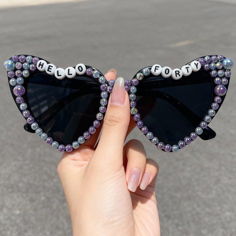 Glamouröse herzförmige Brautsonnenbrille Brehn