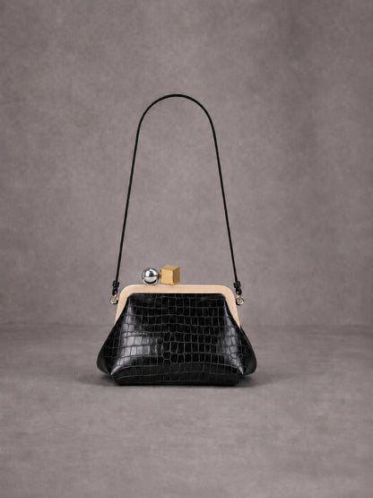Elegante Krokodil-Effekt Handtasche