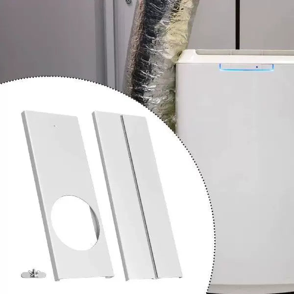 Unisex Einheitsgröße tragbare Klimaanlage Fensterbelüftungsplatte Adapter mit kreisförmigem Abluftausschnitt und verstellbarem Schiebepanel Brehn