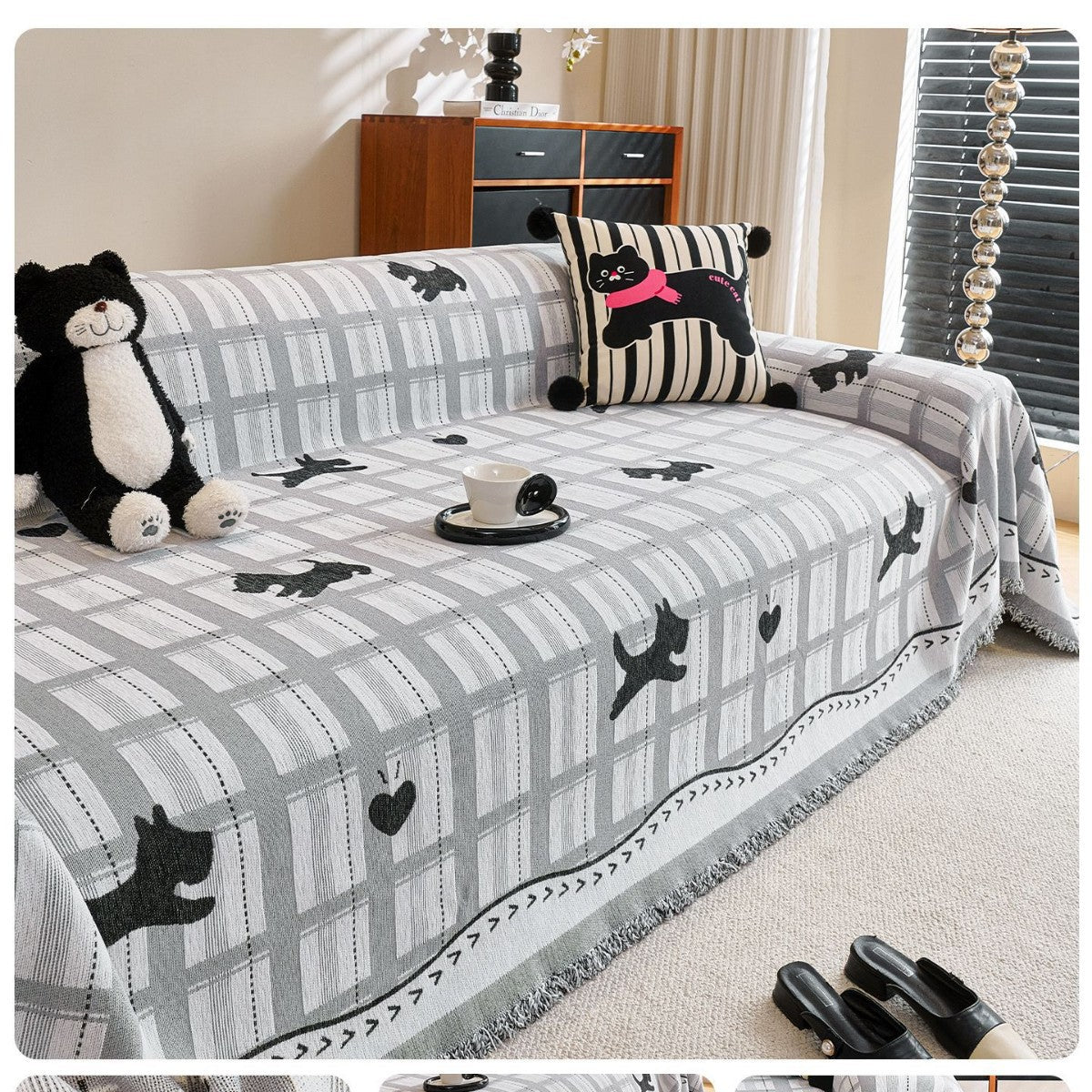 Gemütliche dekorative Fransen Sofa-Wurfdecke