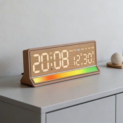 Digitaler Wecker mit Klarer Led-Anzeige und Datumsanzeige Brehn