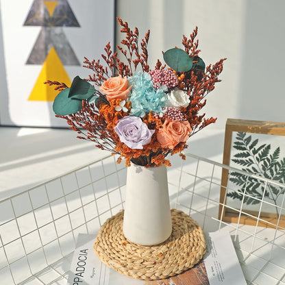 Trockenblumenarrangement Tischaufsatz