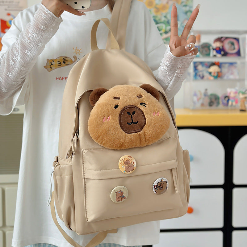 Rucksack mit Kuscheligem Bärenmotiv und Praktischen Fächern Brehn