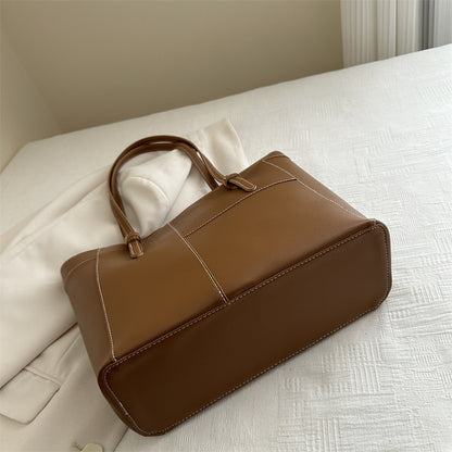 Elegante Strukturierte Leder Tragetasche