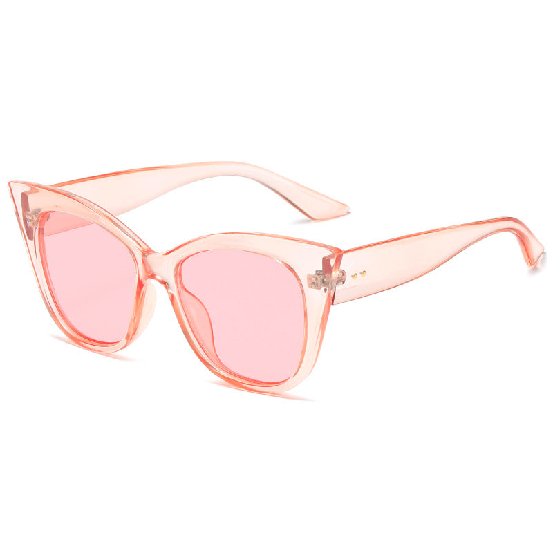 Damen extravagante Cat-Eye-Sonnenbrille mit verspiegelten Gläsern Brehn