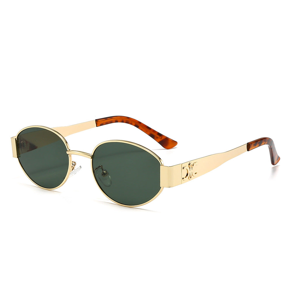 Damen Designer-Sonnenbrille mit elegantem ovalem Rahmen und einzigartigen Akzenten Brehn