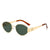 Damen Designer-Sonnenbrille mit elegantem ovalem Rahmen und einzigartigen Akzenten Brehn