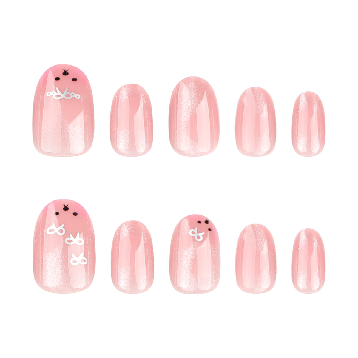 Künstliche Nagelkunst mit verspieltem Hasen-Design Brehn