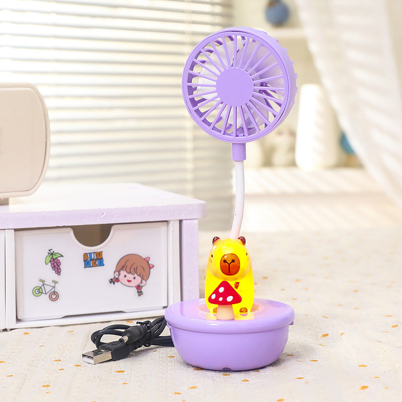 Damen Tragbarer Handventilator mit LED-Panda-Design Brehn