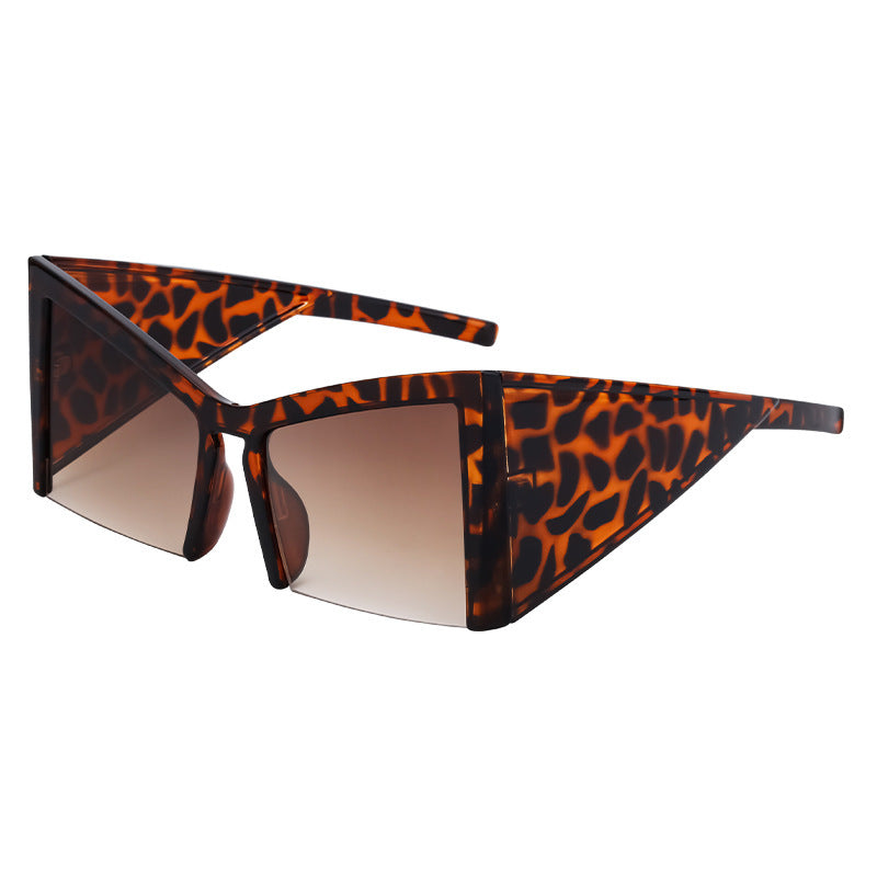 Damen futuristische Sonnenbrille mit markantem Winkelrahmen Brehn