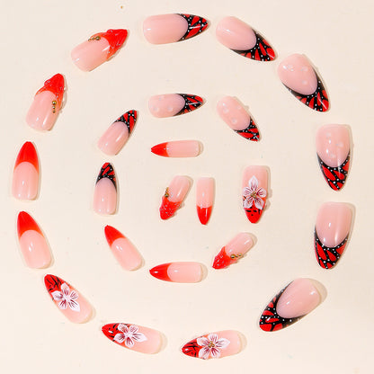 Künstlerisches Floral Flame Nail Art Set Brehn