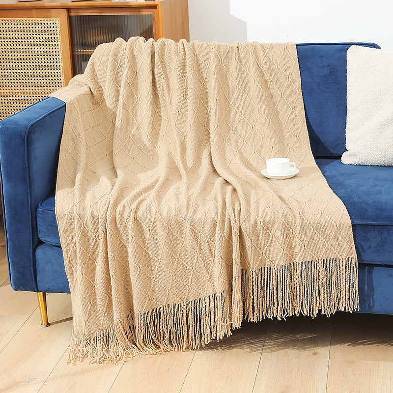 Damen kuschelige Strickdecke Brehn