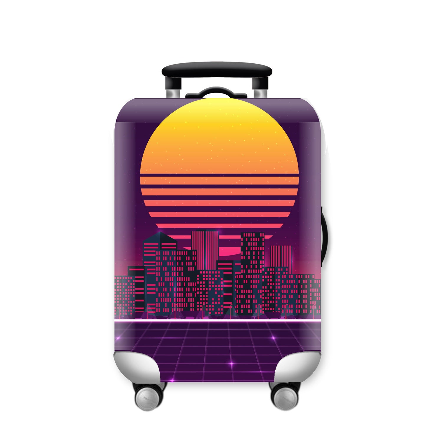 Unisex Hartschalenreisekoffer mit urbanem Skyline-Motiv Brehn