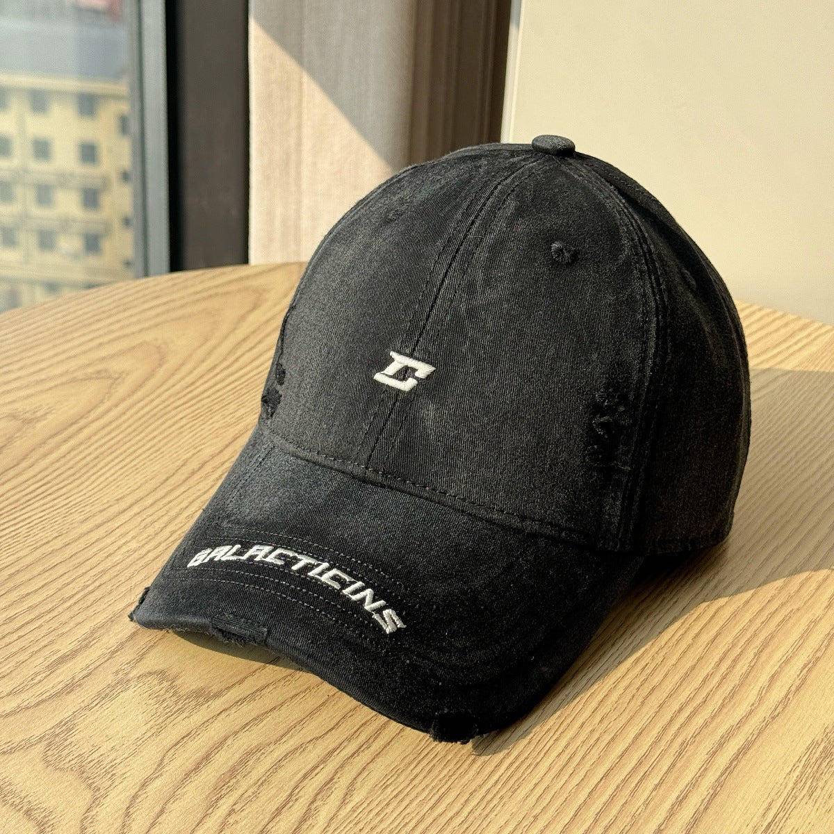 Herren Zerschlissenes Denim Baseball Cap Brehn