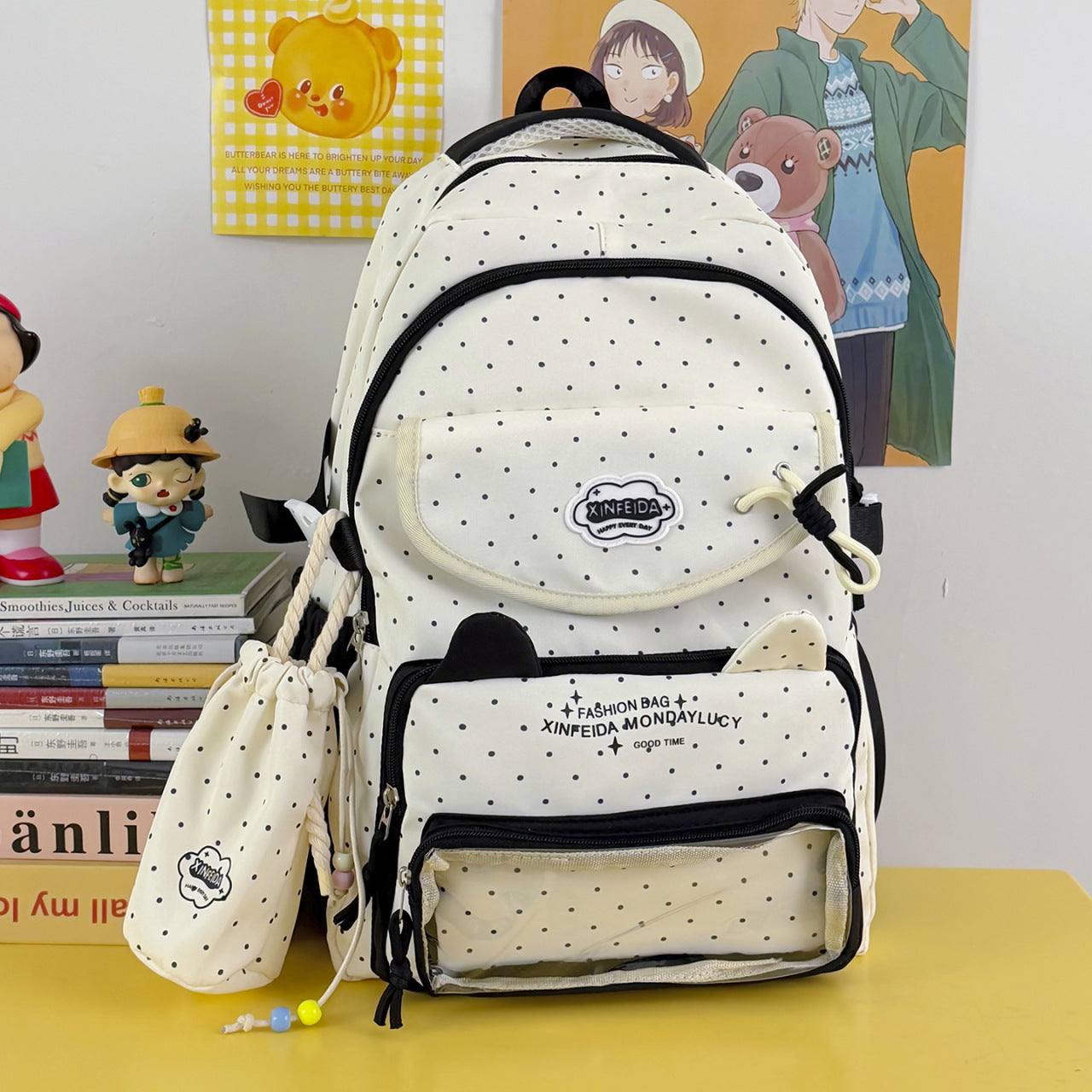 Süßes gepunktetes Design Rucksack