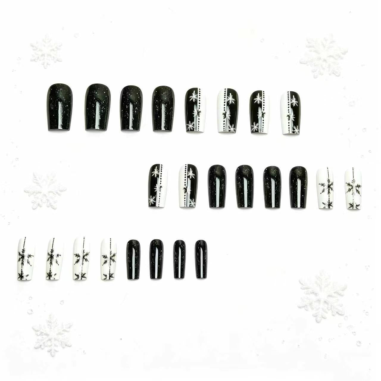 Elegante Winter-Schneeflocken-Nagelkunst Brehn