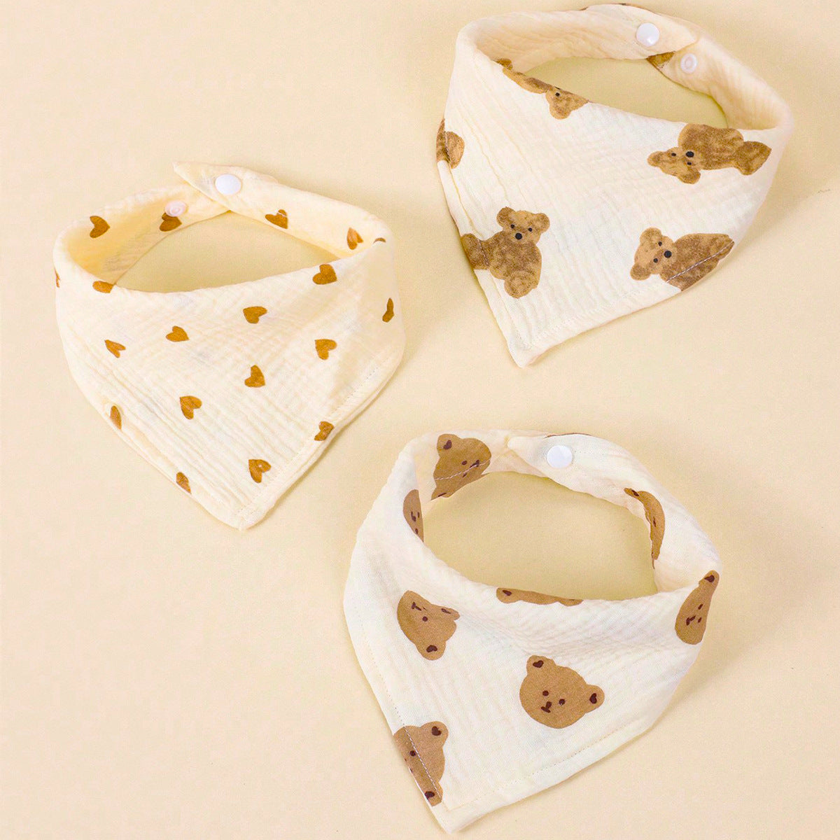 Weiches Baumwoll-Baby-Bandana-Lätzchen-Set Brehn