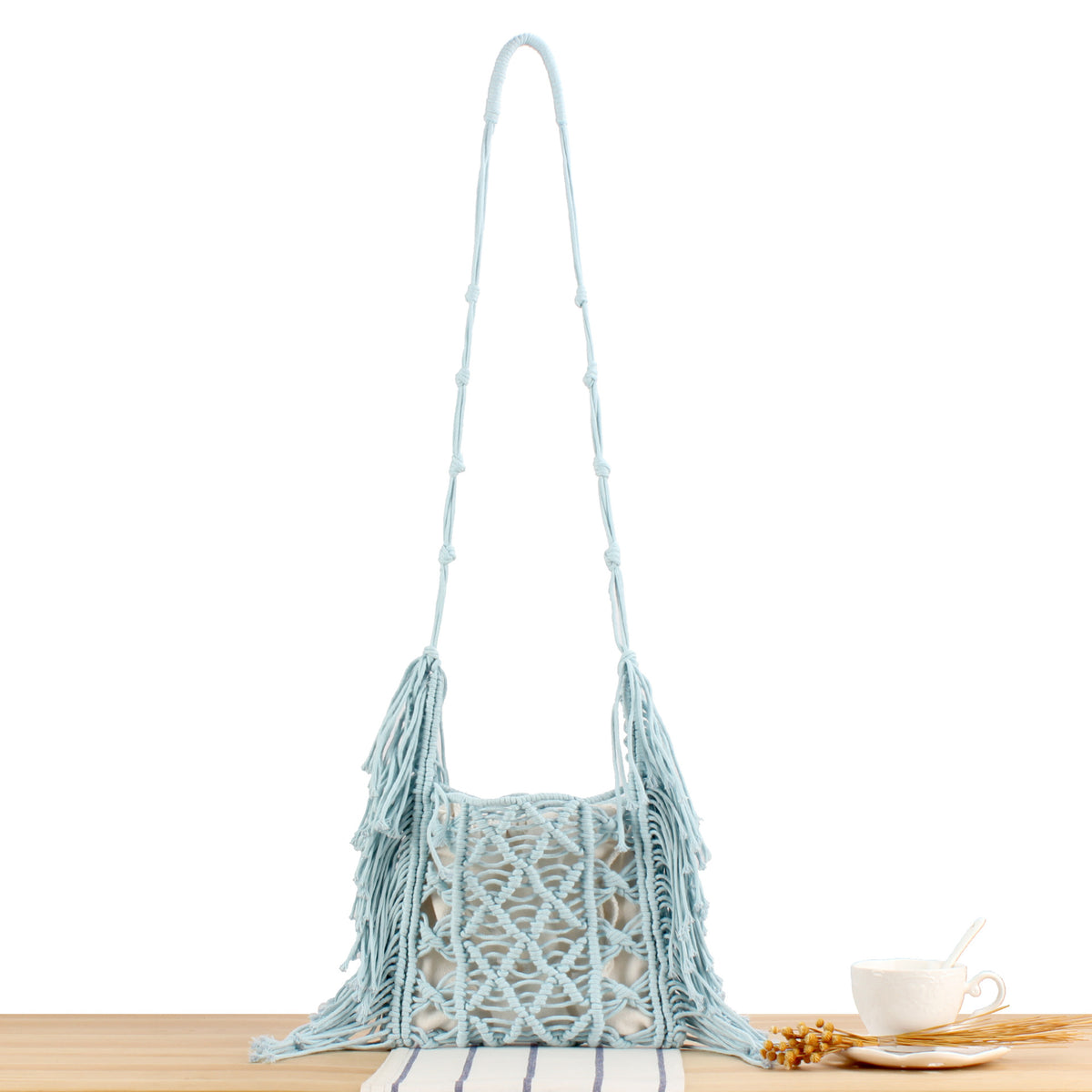 Handtasche mit Kunstvollem Makramee-Design Brehn 1784182970
