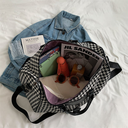 Stylische Hahnentritt-Muster Reise-Duffle Bag Brehn