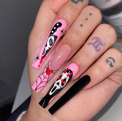 Themen Künstlerische Press-On Nagelset Brehn