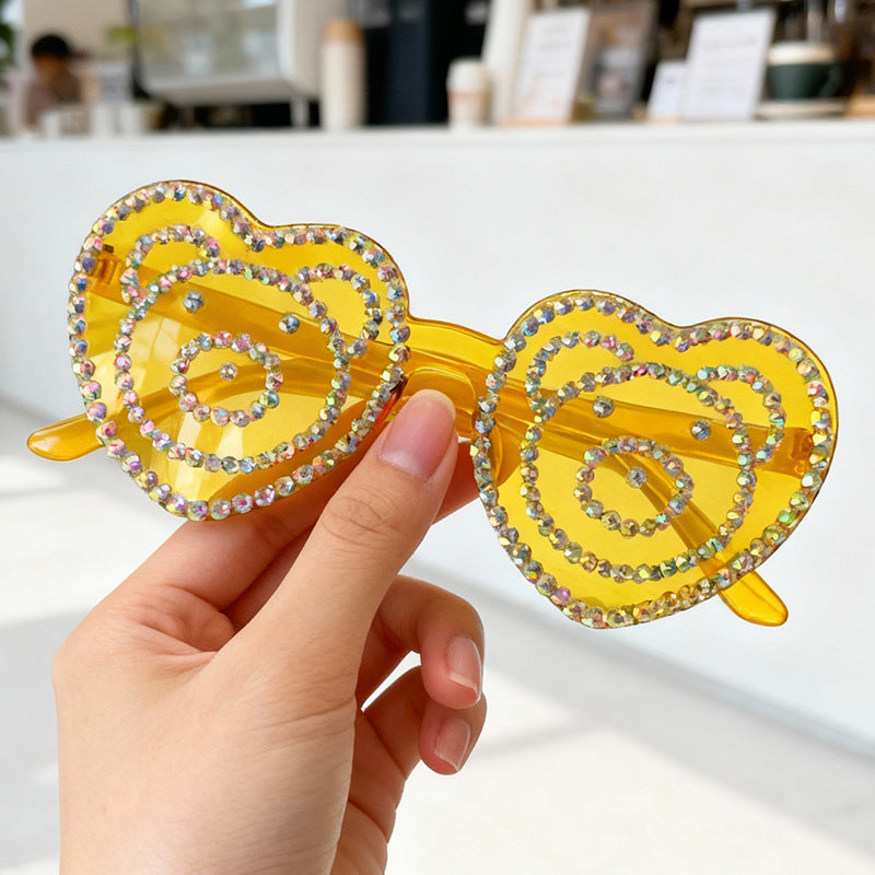 Herzförmige Strass-Sonnenbrille Brehn