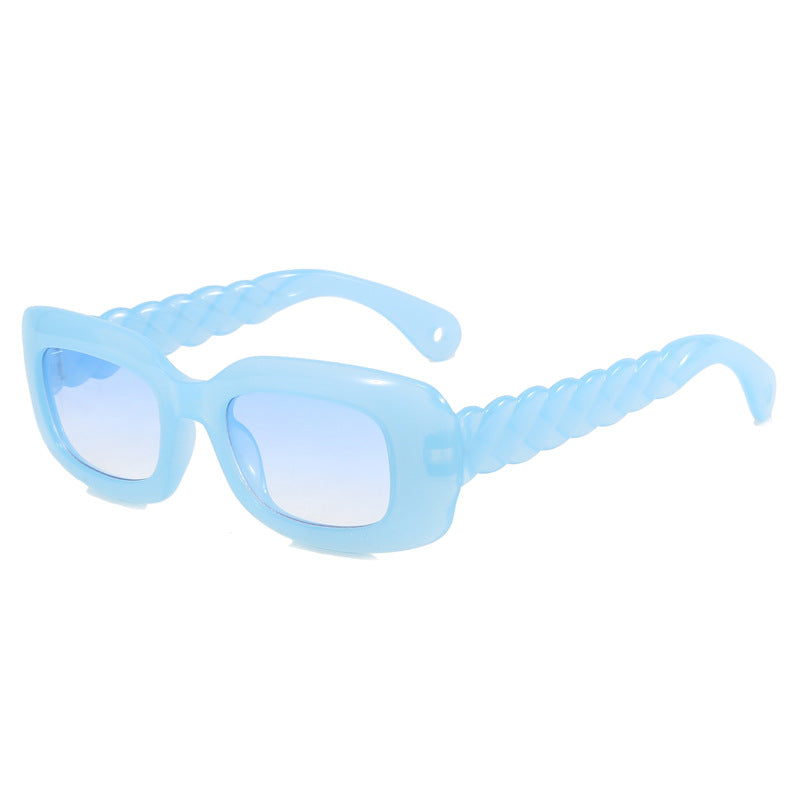 Damen modische quadratische Sonnenbrille mit einzigartigem gedrehten Bügeldesign Brehn
