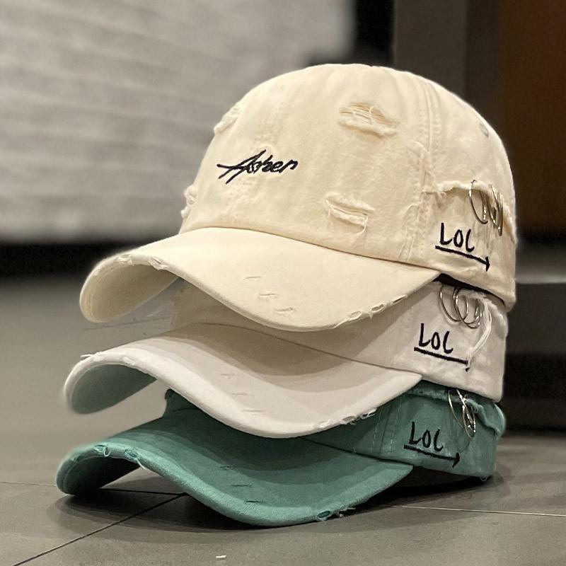 Herren Distressed Denim Cap Brehn