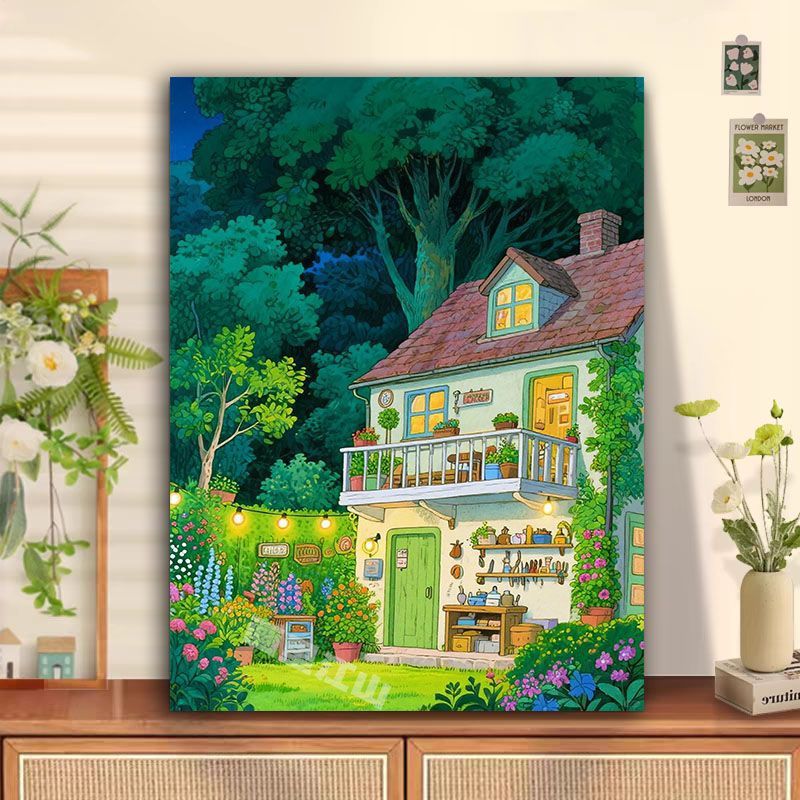 Gemütliche Ferienhaus Landschaft Wandkunst Brehn